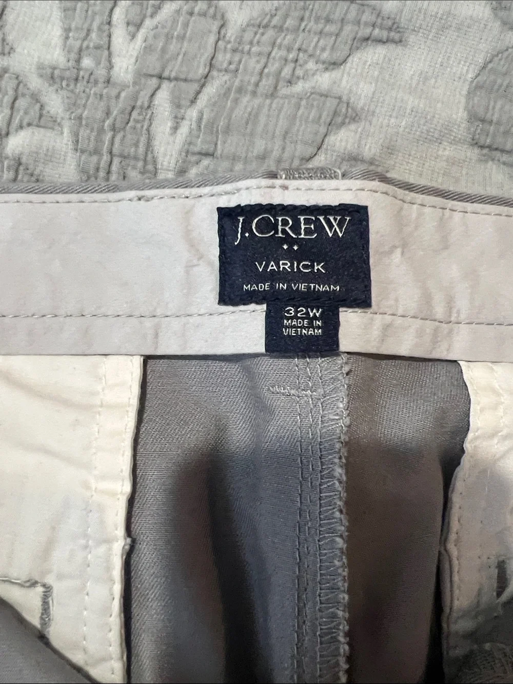 J. Crew Varick Men’s Chinos in Light Gray